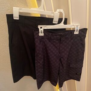 VANS BOYS SHORTS SIZE 12 VANPHIBIAN IN & OUT OF WATER GRAY/BLACK SET OF 2 PAIR